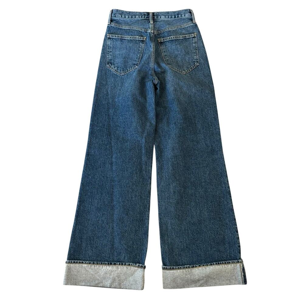 Agolde Dame High Rise Button Fly Wide Leg Jeans Control Size 25 Baggy Skater - Picture 8 of 16